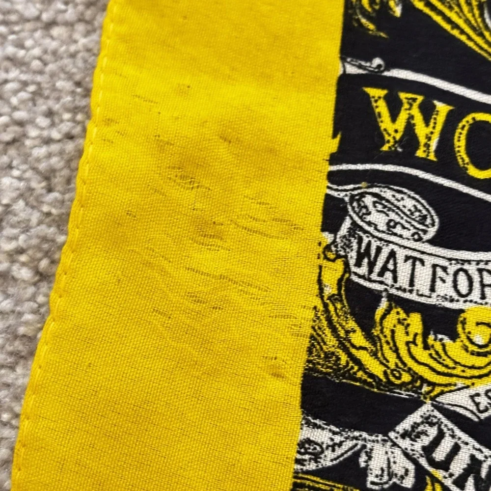 Gianfranco Ferre Scarf Womens O/S Black Yellow Square Satin Workers Union Print
